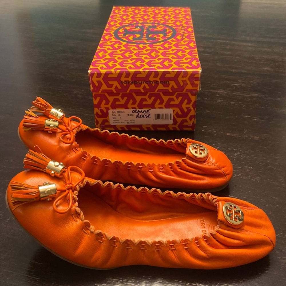 Authentic Tory Burch Reese Flats